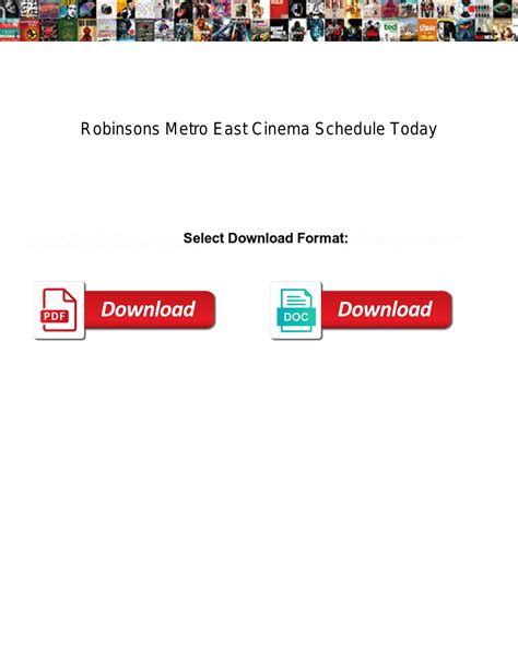 robinsons cinema schedule today